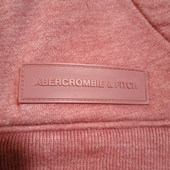 Abercrombie & Fitch Maroon Hoodie Men's Size Medium - Picture 2 of 3